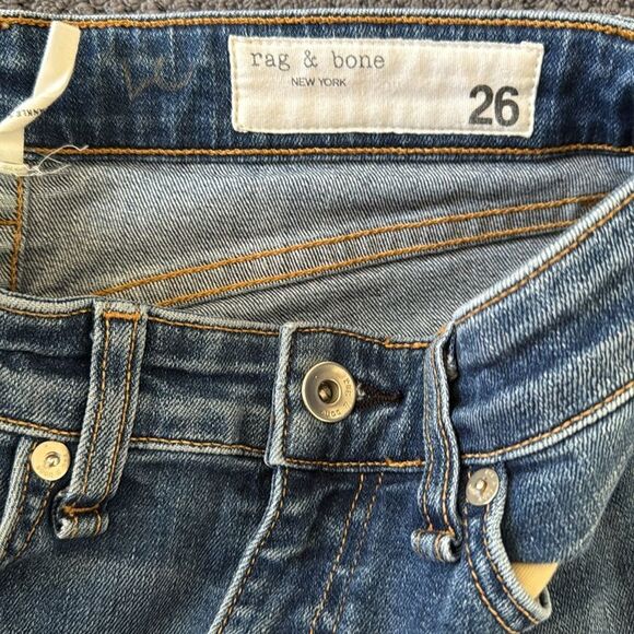 Rag & Bone Nina High Rise Ankle Skinny Raw Hem Jeans Size 26 - Picture 2 of 10